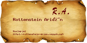 Rottenstein Arián névjegykártya